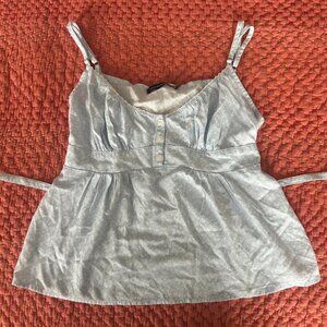 Brandy Melville Women's Blue Crop-top